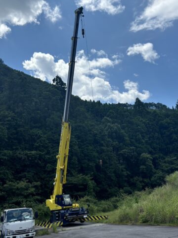 大台町の長ケ発電所　現場作業１